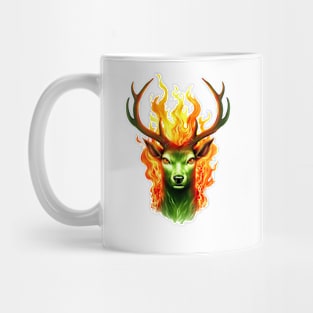 Deer with Flames Mug